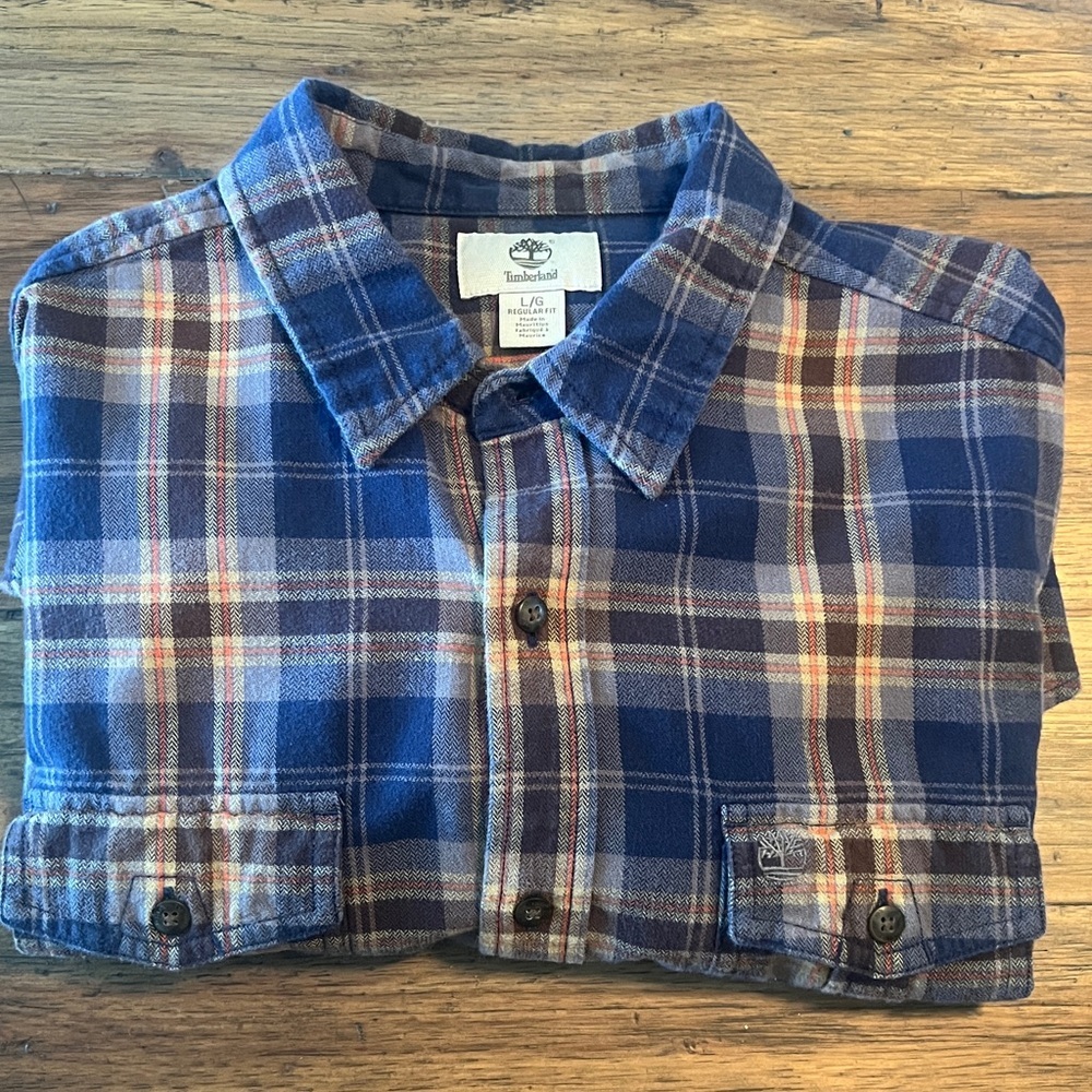Timberland flannel shirt.
